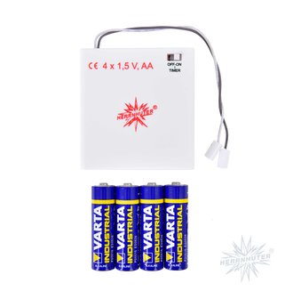 GR Batterijvoeding voor MINI-ster en 13 cm plastic ster met LED-lamp