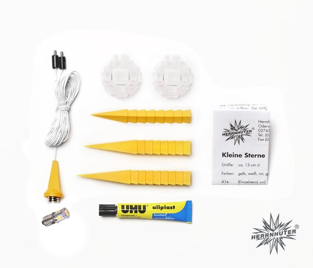 Knutselster Plastic 13 cm met LED-lampje (bouwpakket)